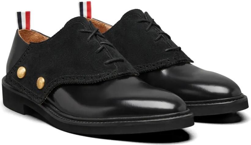 Thom Browne Derby schoenen met suède vlakken Zwart - Foto 3