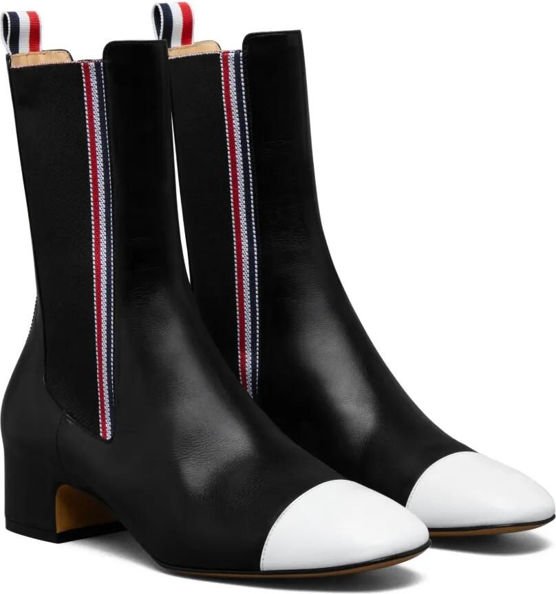 Thom Browne Glanzende kalfsleren RWB Chelsea laarzen 40 mm Zwart - Foto 2
