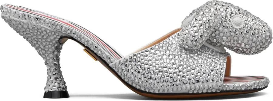 Thom Browne Hector 75 mm muiltjes met kristallen Zilver