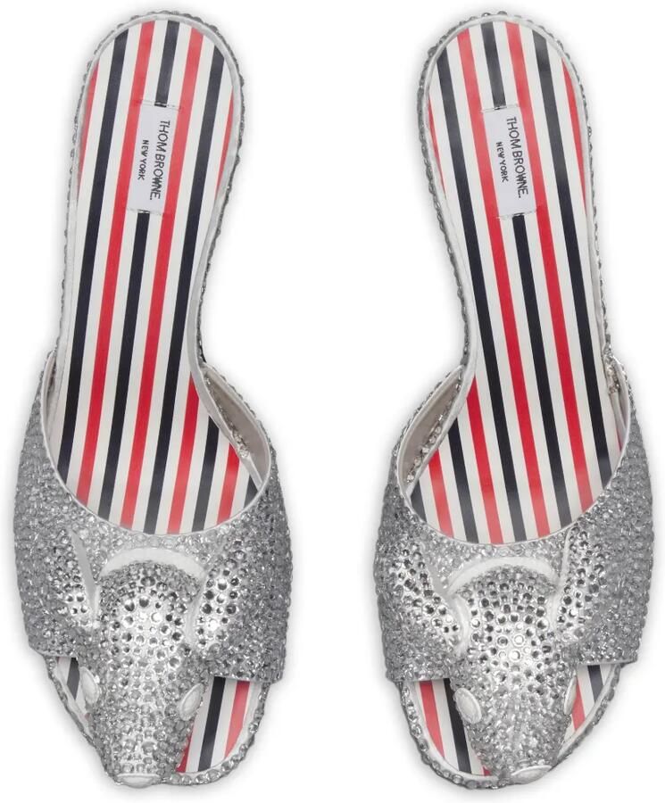 Thom Browne Hector 75 mm muiltjes met kristallen Zilver - Foto 2