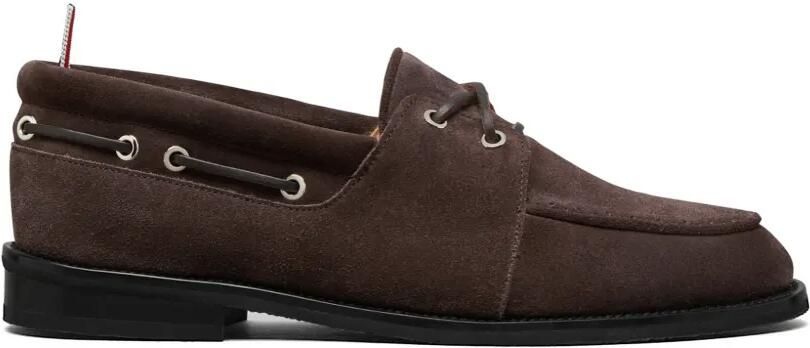 Thom Browne Kalfsleren suède bootschoenen Bruin