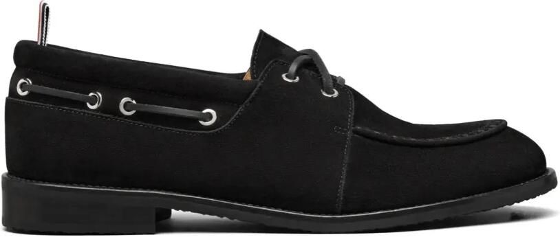 Thom Browne Kalfsleren suède bootschoenen Zwart