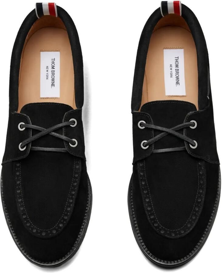 Thom Browne Kalfsleren suède bootschoenen Zwart - Foto 2