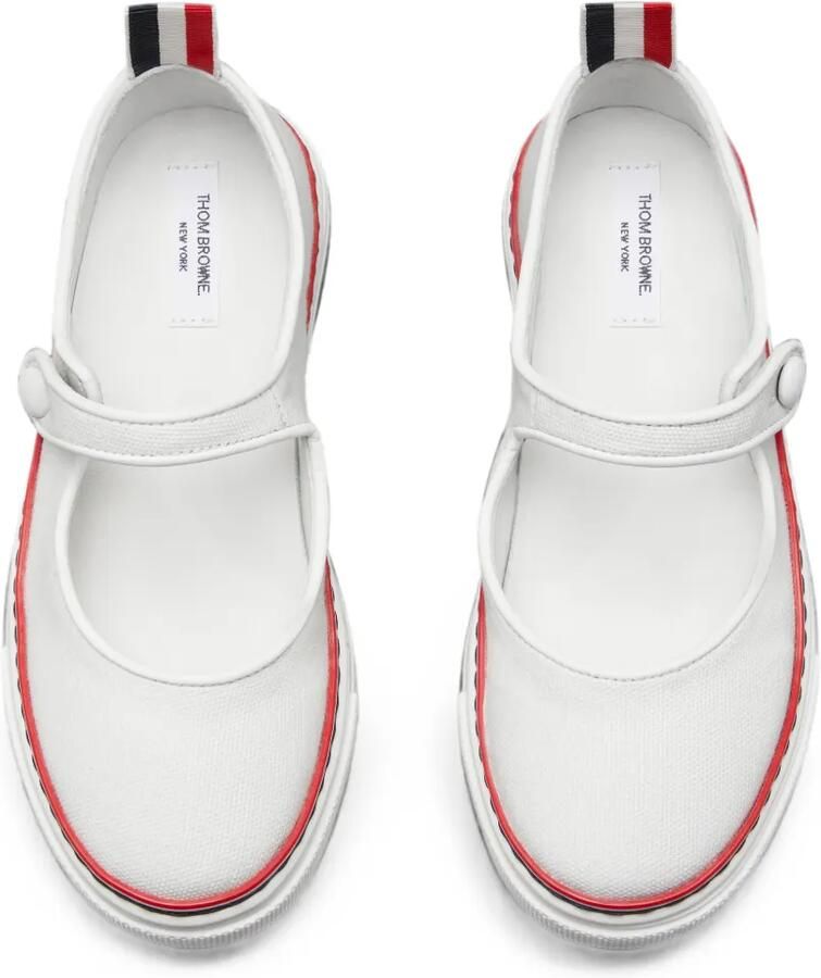 Thom Browne Kids Canvas Tennis Mary Jane schoenen Wit - Foto 2