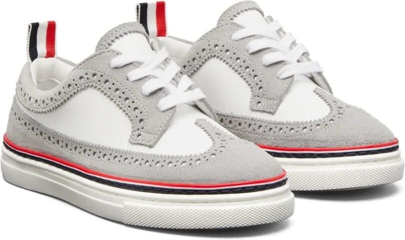 Thom Browne Kids Longwing suède sneakers Grijs
