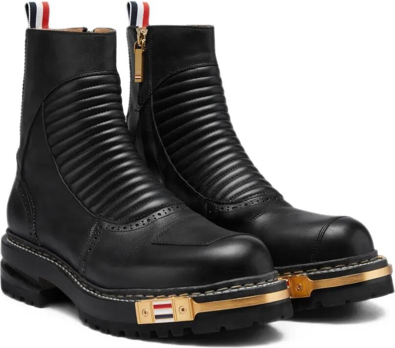 Thom Browne Leren laarzen met vlakken Zwart - Foto 2