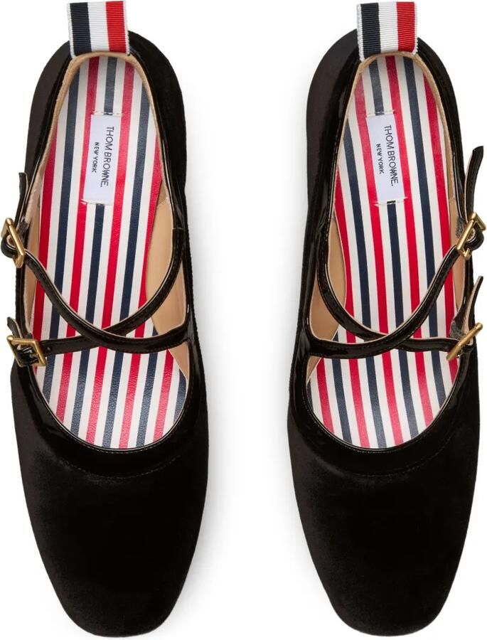 Thom Browne Soft lakleren Thom John gekruiste hakken 75 mm Zwart - Foto 2