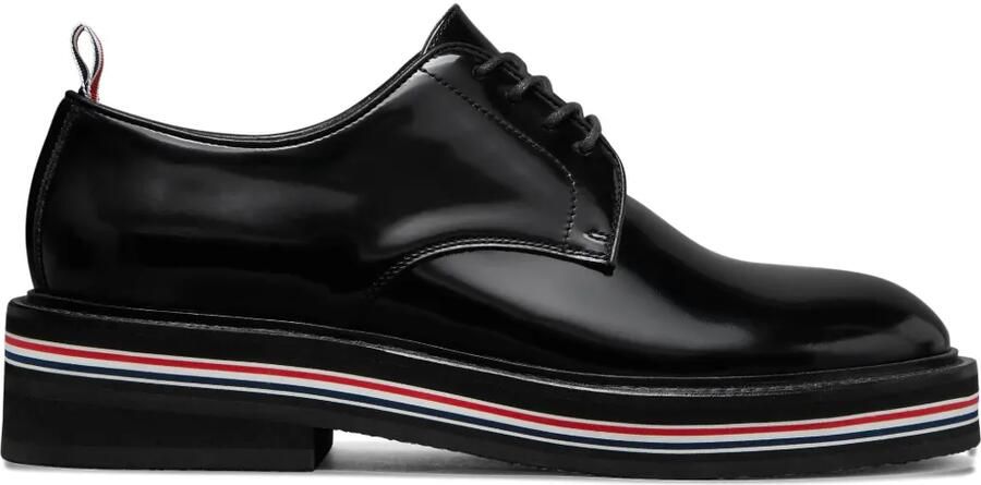 Thom Browne Soft spazzolato schoenen met rubberen zool Zwart