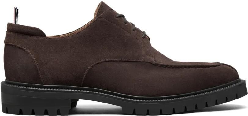 Thom Browne Suède derby schoenen met Commando zool Bruin