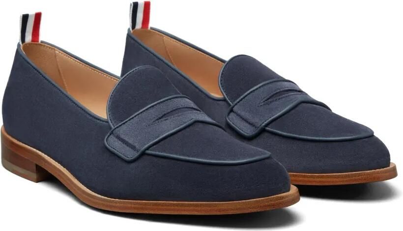 Thom Browne Suède penny loafers met leren zolen Blauw - Foto 3
