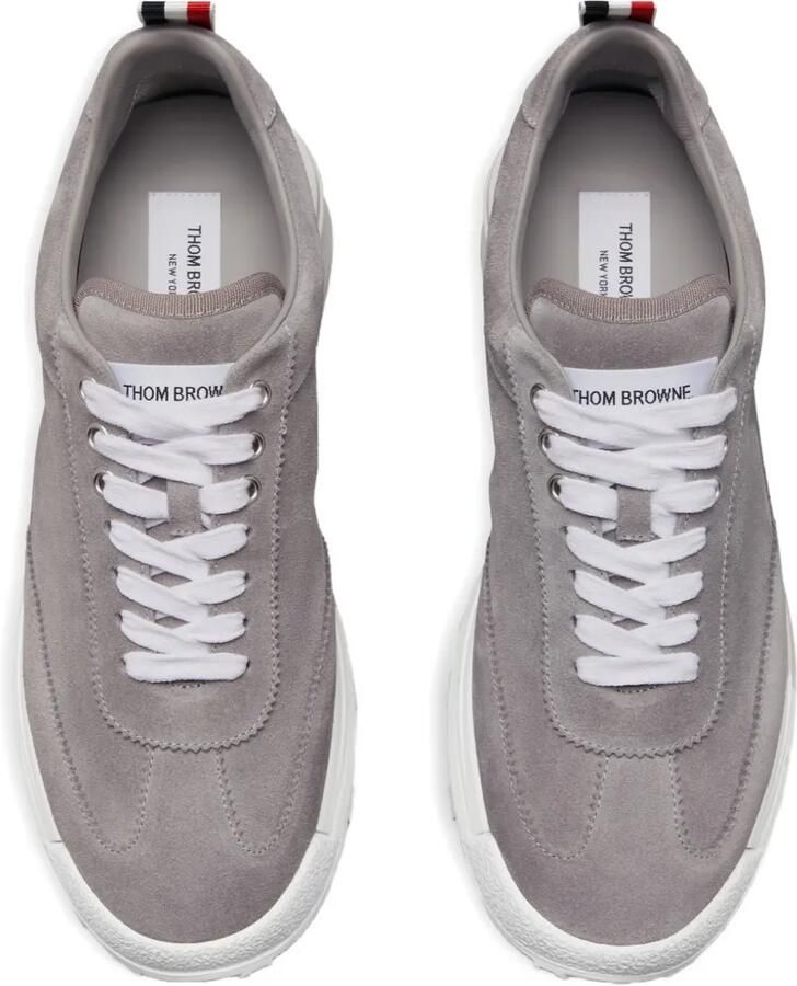 Thom Browne Tech Runner kalfsleren suède sneakers Grijs - Foto 2