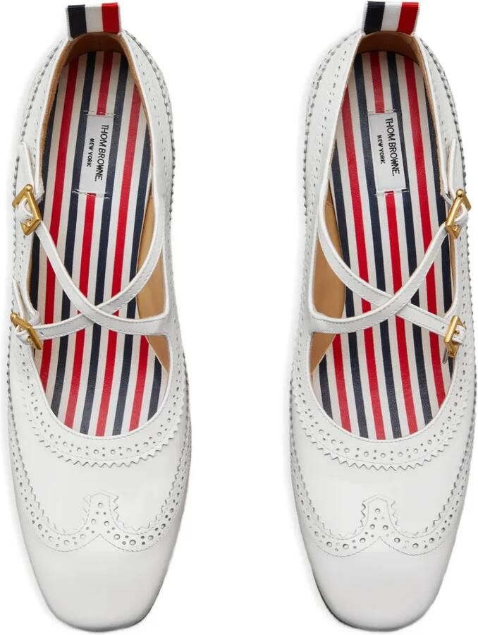 Thom Browne Thom John pumps met brogue detail Wit - Foto 3