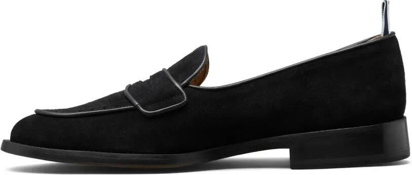 Thom Browne Varsity suède penny loafers met leren zolen Zwart - Foto 5