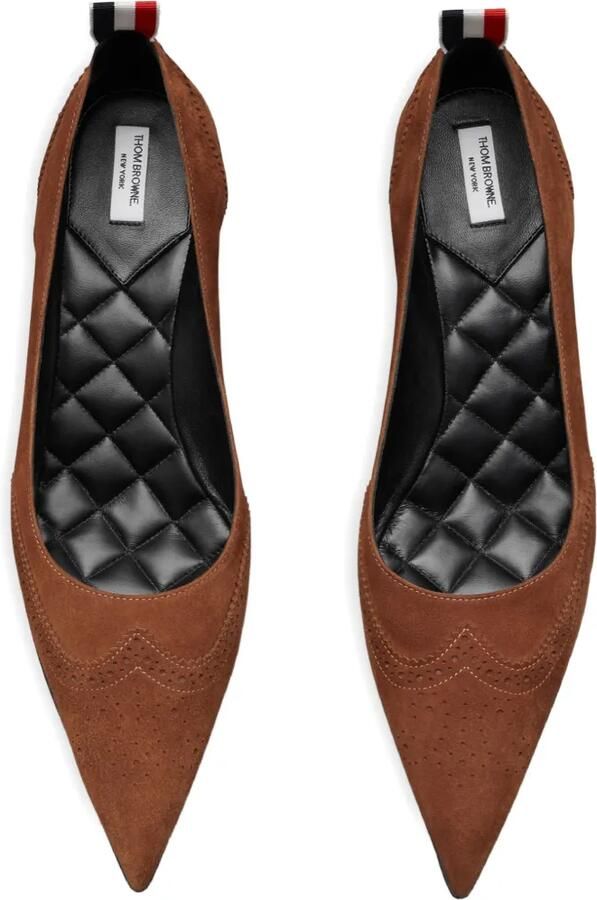 Thom Browne Velukid Wingtip pumps 50 mm Bruin - Foto 2