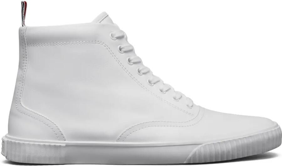 Thom Browne Vitelo kalfsleren high-top Heritage sneakers Wit