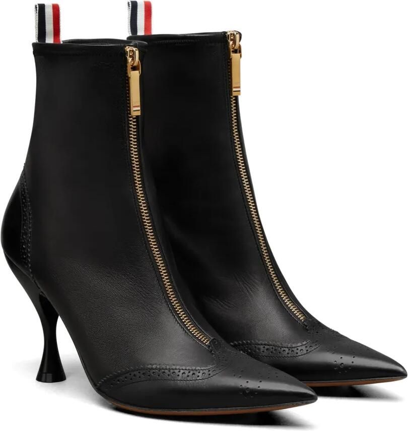 Thom Browne Wingtip leren enkellaarzen Zwart - Foto 2
