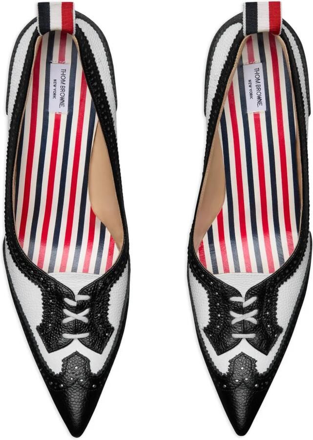Thom Browne Wingtip pumps met textuur Zwart - Foto 2