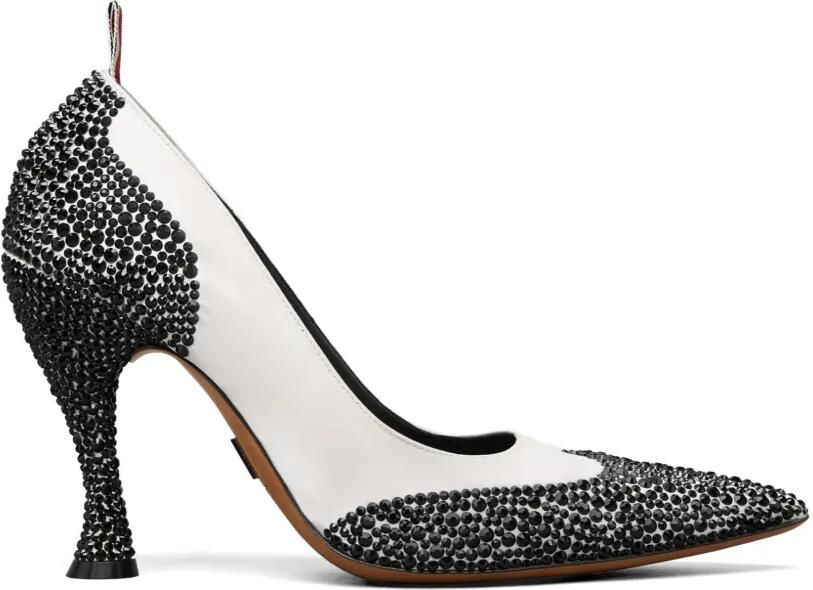 Thom Browne Wingtip pumps verfraaid met kristallen Wit