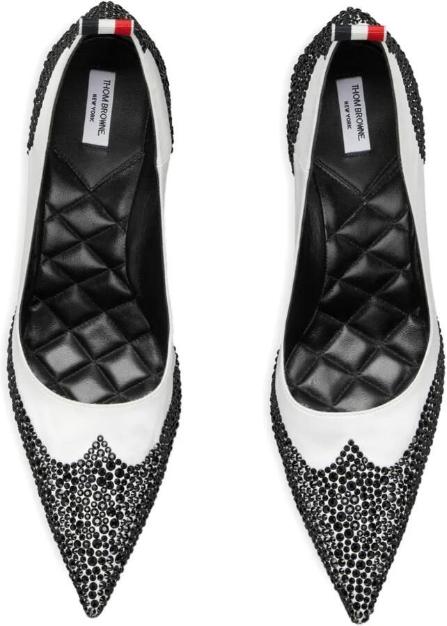 Thom Browne Wingtip pumps verfraaid met kristallen Wit - Foto 2