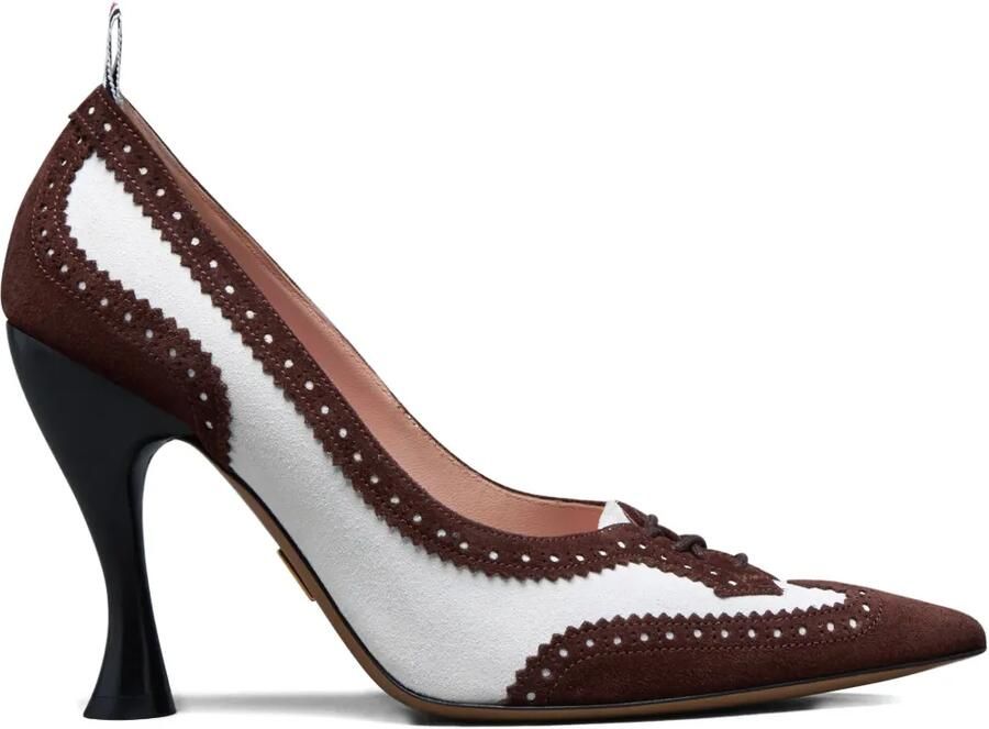 Thom Browne Wingtip suède pumps Bruin