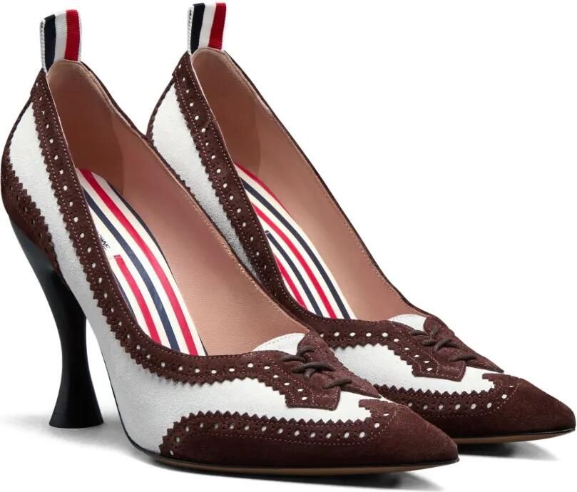 Thom Browne Wingtip suède pumps Bruin - Foto 3