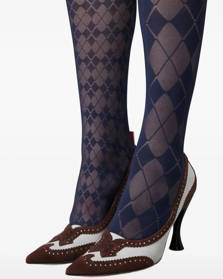 Thom Browne Wingtip suède pumps Bruin - Foto 2
