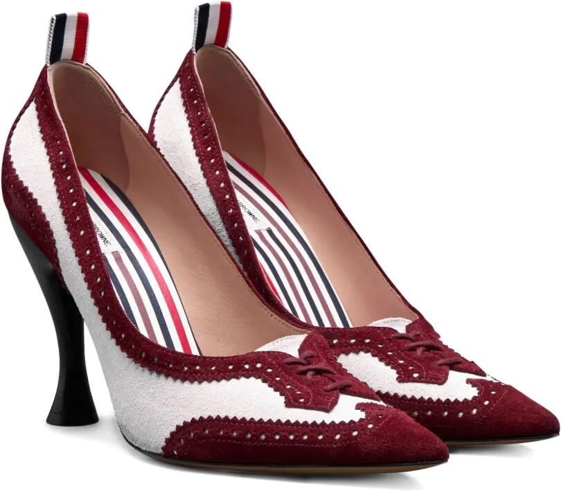 Thom Browne Wingtip suède pumps Rood - Foto 3