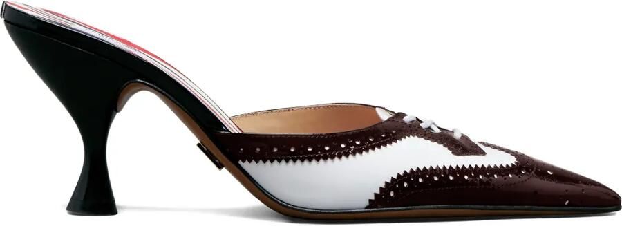 Thom Browne Zachte spazzolato glanzende muiltjes met hak 75 mm Bruin