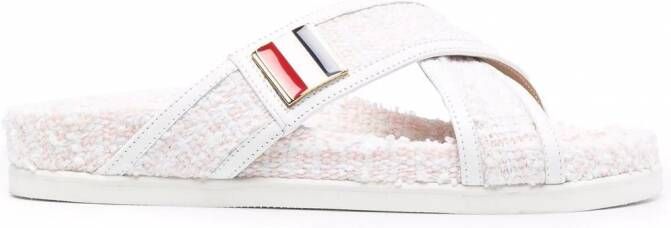 Thom Browne Tweed sandalen Roze