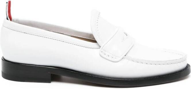 Thom Browne Varsity leren loafers Wit