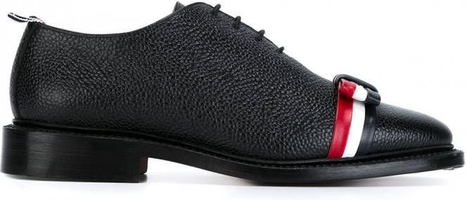 Thom Browne Wholecut tricolour bow shoe Blauw