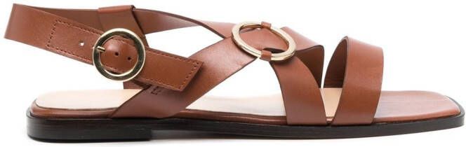 Tila March Gab sandalen met vierkante neus Bruin