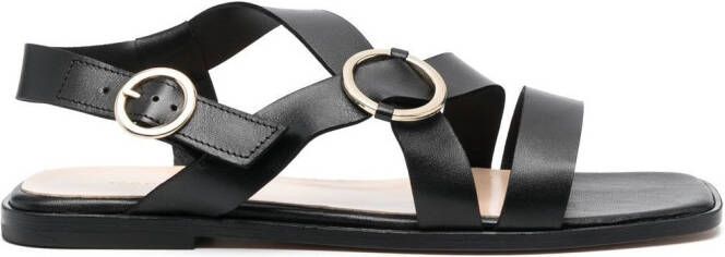 Tila March Gab sandalen met vierkante neus Zwart