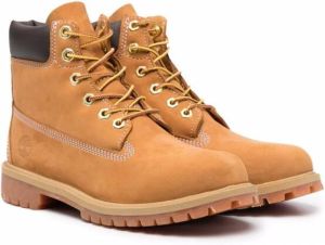 Timberland Kids Premium enkellaarzen met veters Bruin