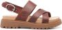 Timberland Leren sandalen met logo-reliëf Rood - Thumbnail 1