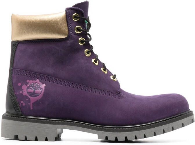 Timberland Suède enkellaarzen Paars