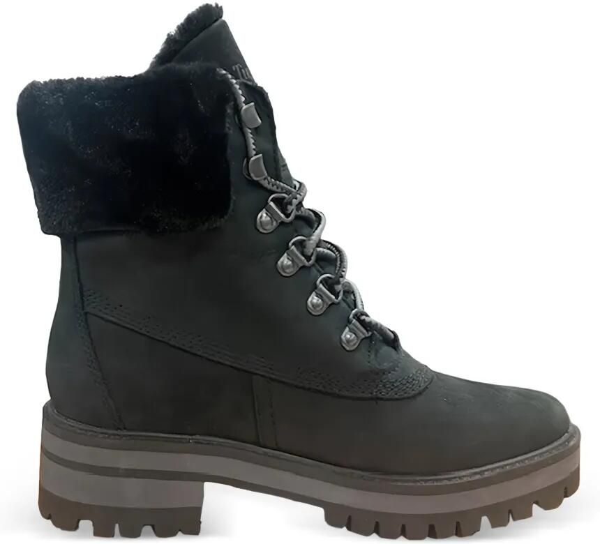 Timberland Courmayeur Valley enkellaarzen met lammy afwerking Zwart