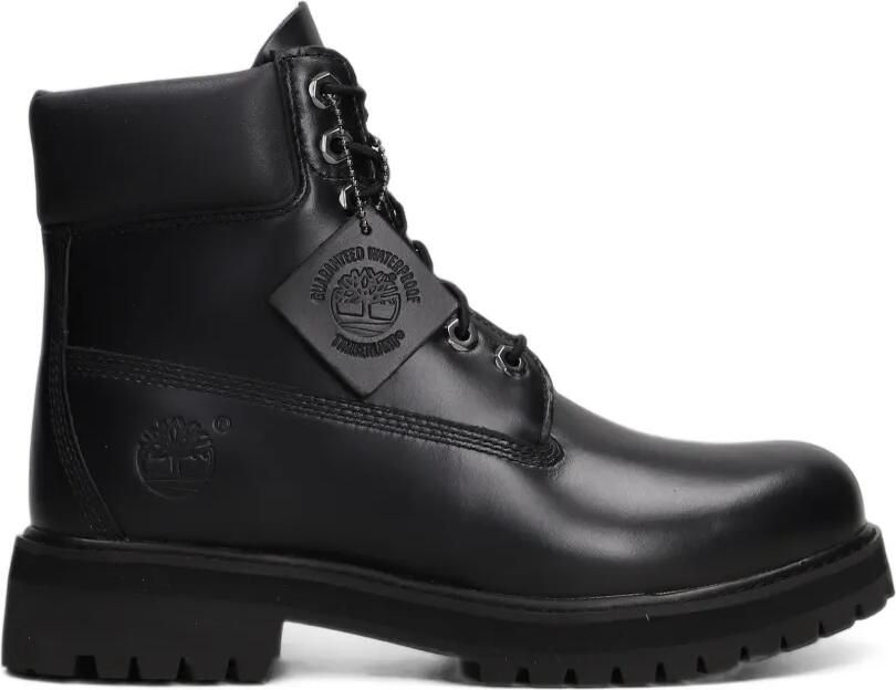Timberland Heritage lace-up leather biker hiking boots Zwart