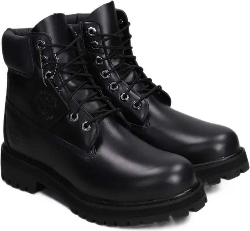 Timberland Heritage lace-up leather biker hiking boots Zwart - Foto 4