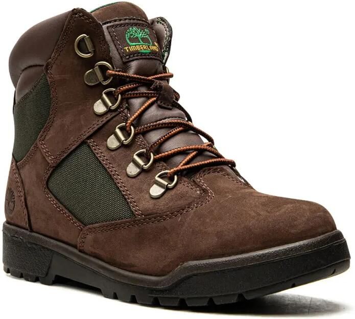 Timberland Kids "6 Inch Field Brown Green laarzen" Bruin