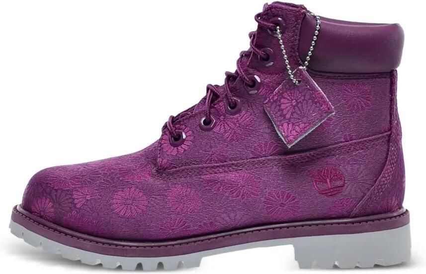 Timberland Kids 6 Inch laarzen met bloe patroon Paars