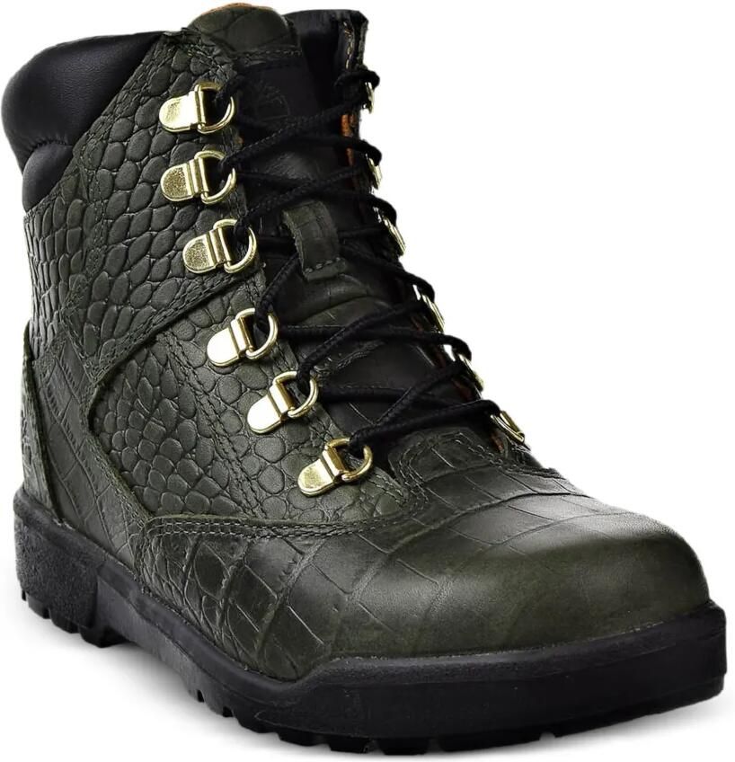 Timberland Kids 6-Inch veldlaarzen met reliëf Groen