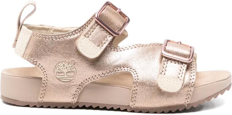 Timberland Kids Castle Island leren sandalen met gesp Roze