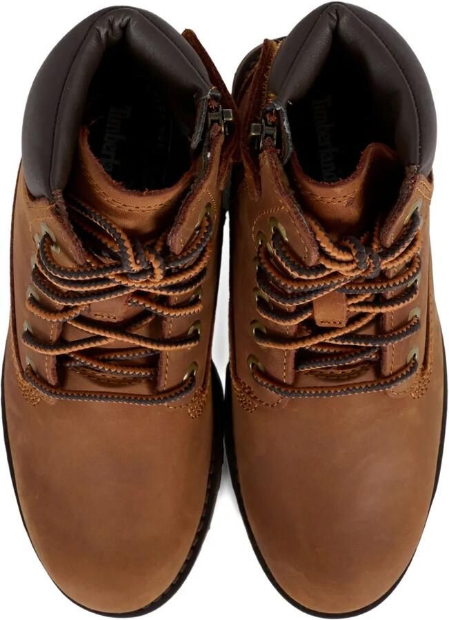 Timberland Kids Leren veterlaarzen Bruin
