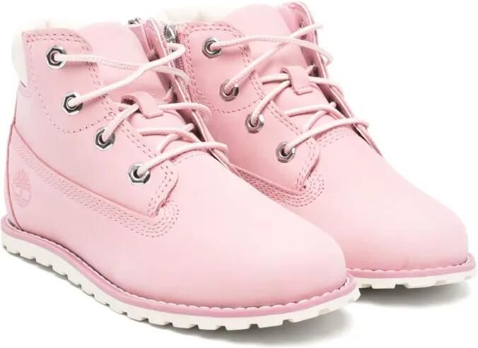 Timberland Kids Pokey Pine enkellaarzen Roze