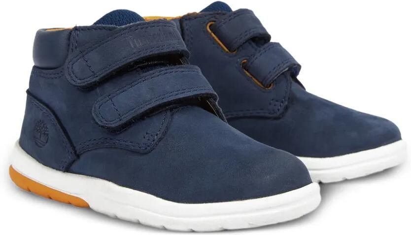 Timberland Kids Toddle Tracks kalfsleren sneakers met klittenband Blauw