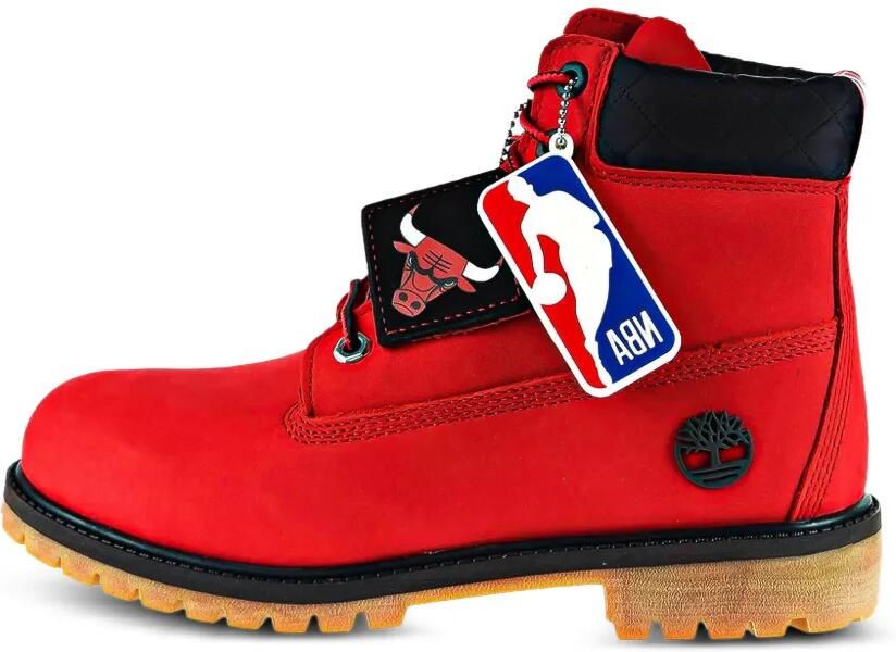 Timberland Kids x NBA 6 Inch Premium leren laarzen Rood