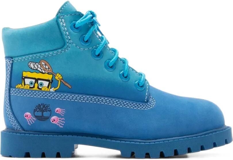 Timberland Kids x SpongeBob 6-Inch Premium boots Blauw - Foto 2