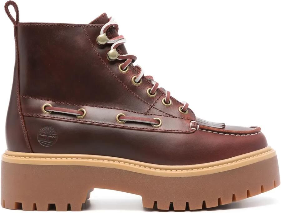 Timberland Kiltie Stone Street enkellaarzen met plateauzool Bruin