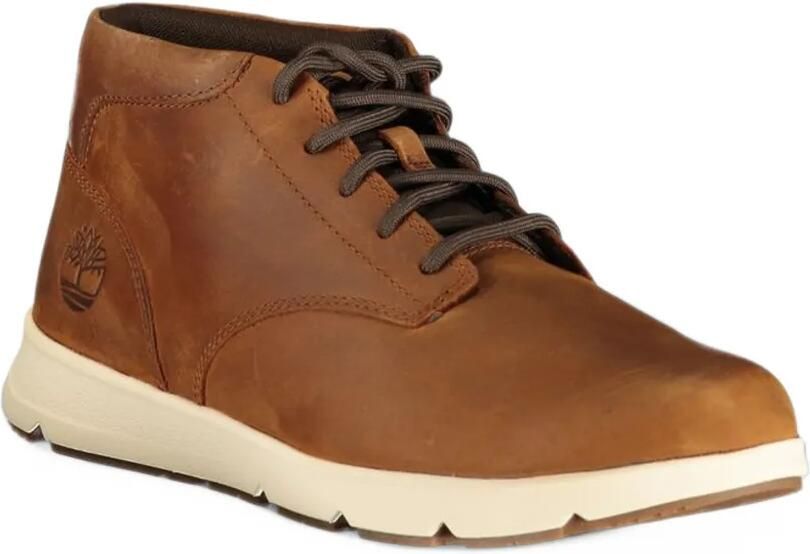 Timberland lace-up logo-debossed sneakers Bruin - Foto 3